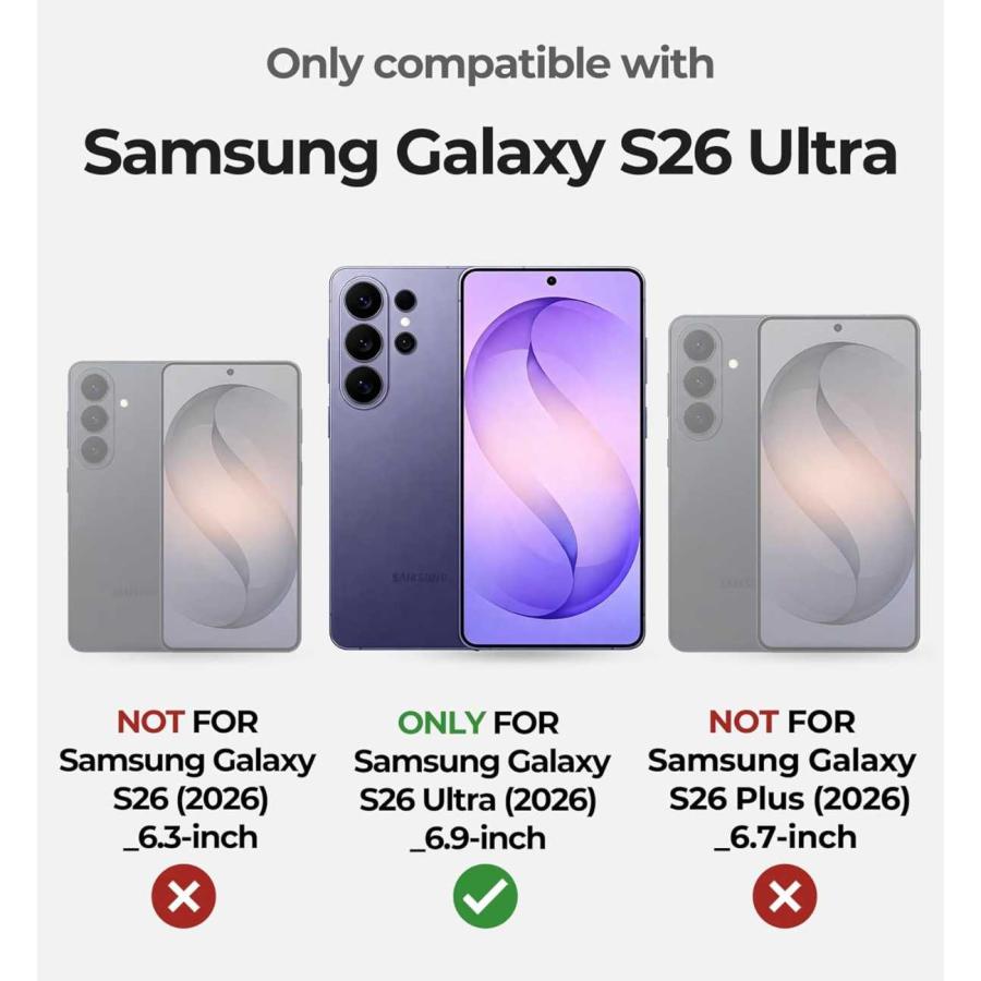 Galaxy S26 Ultra SC-53G ケース 耐衝撃 カメラカバー付き キックスタンド内蔵 画面保護 フルボディ バンパー 頑丈 ブラック_1