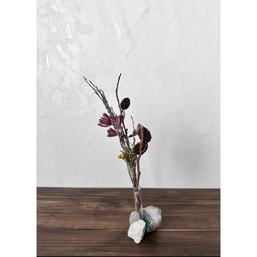 アメジストの一輪挿しドライフラワーアレンジ |  | 03