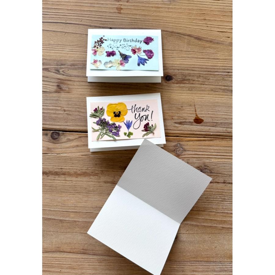 押し花のメッセージカード  贈り物に添えるだけで、心のこもった特別な一枚 |  | 01