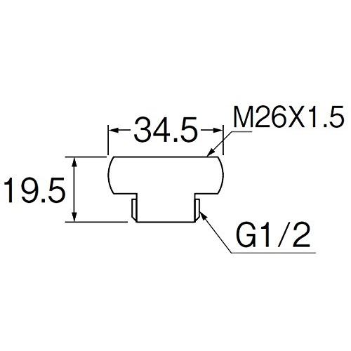 SANEI シャワーアダプター INAX スイッチシャワー混合栓用 メネジ M26×1.5 オネ｜dfjun33｜03