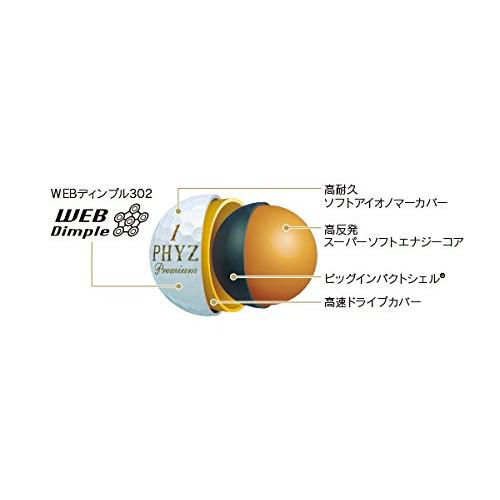 BRIDGESTONE(ブリヂストン) ゴルフボール PHYZ プレミアム 1ダース(12個入り) ゴ｜dfjun33｜03