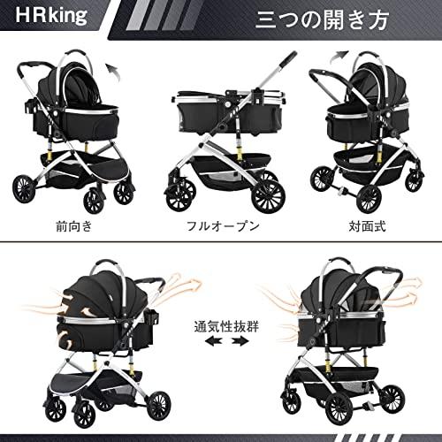 HRKING ペットカート 取り外し 分離型 ペットバギー 3way 折りたたみ 対面式 4輪 ペットカート 取り外し 分離型 ペットバギー 3way 折りたたみ 対面式 4輪 ペット用品