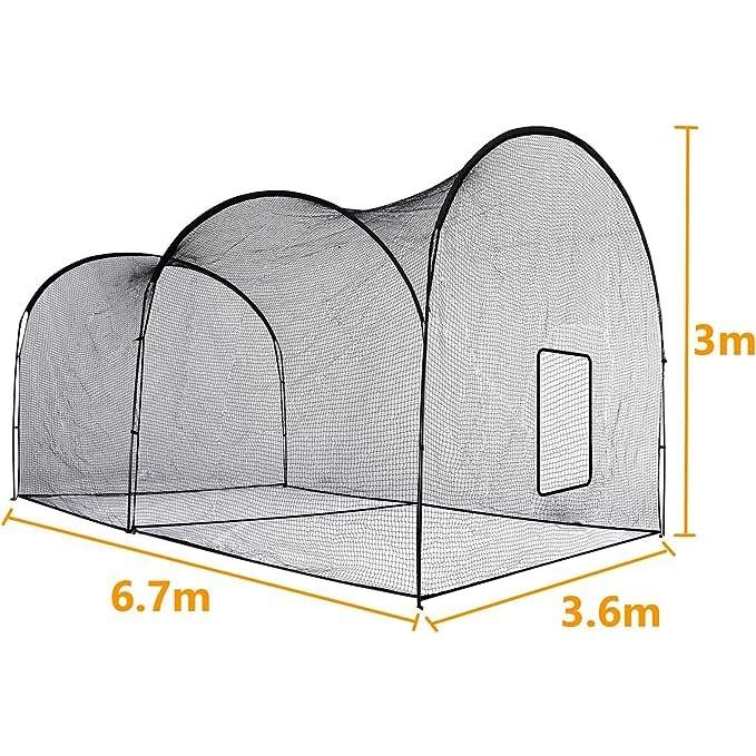 Kapler バッティングゲージ 野球バッティングゲージ 6.7x3.5x3m バッティングゲ 7ｍ 長さ ｘ3ｍ 高さ ｘ3 6ｍ