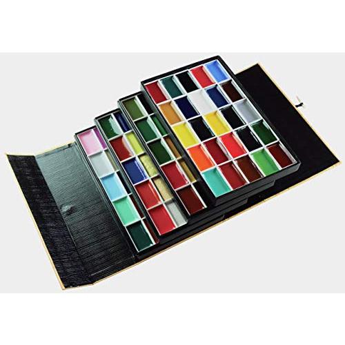 吉祥 日本画用絵具 角顔彩 上製 100色 