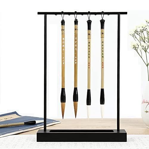 毛筆 掛け 筆 スタンド 吊り 書道小物 習字 置物 工芸品 アクセサリ