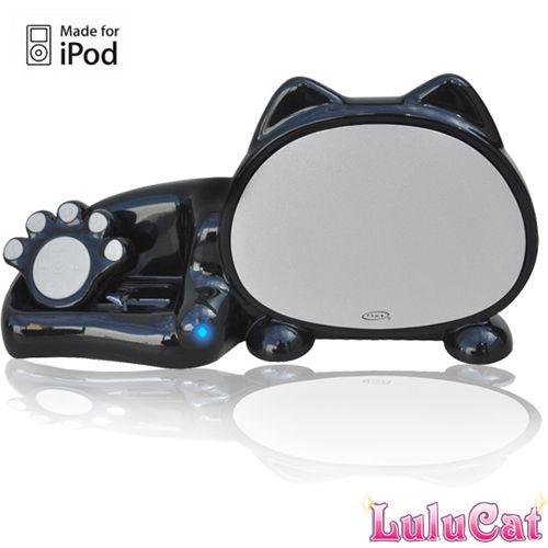 LuluCat 　ステレオスピーカーシステム  for iPod (ブラック)｜dgmode