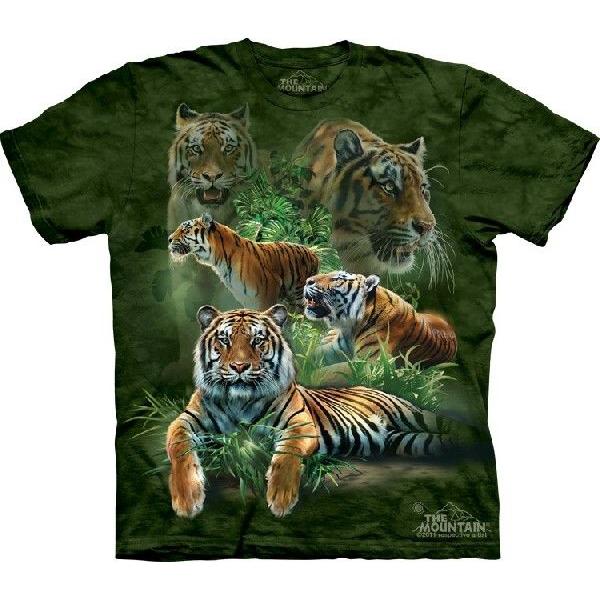 【THE MOUNTAIN】【動物 Tシャツ】(ジャングル×虎) Jungle Tigers【Lサイズ】｜dgmode