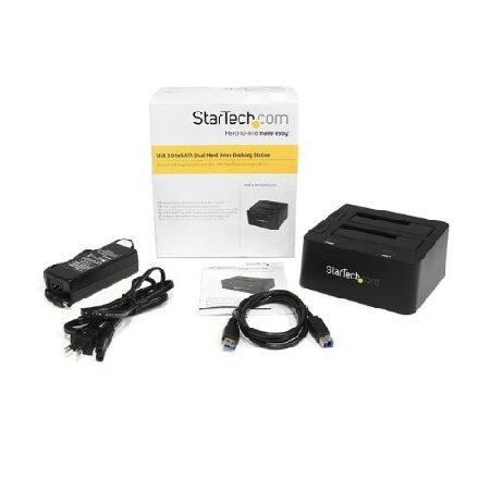 StarTech デュアル2.5 / 3.5インチSATAハードディスクドライブのドッキングステーションにUSB 3.0 2ベイ 黒 StarTech デュアル2 5インチSATAハードディスクドライブのドッキングステーションにUSB 2ベイ