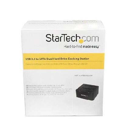 StarTech デュアル2.5 / 3.5インチSATAハードディスクドライブのドッキングステーションにUSB 3.0 2ベイ 黒 StarTech デュアル2 5インチSATAハードディスクドライブのドッキングステーションにUSB 2ベイ