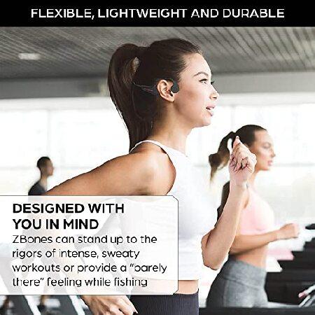 Open Ear Bluetooth Bone Conduction Headphones - ZBONES Hear Your Surroundings/Unbeatable Comfort/Secure Sweatproof Fit/Sport Headband for Running， Wor 