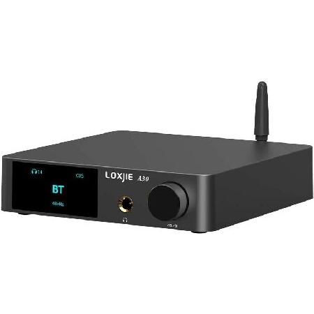 LOXJIE A30 Desktop Stereo HiFi Audio Power Amplifier ＆ Headphone Amplifier， Infineons MA12070 Chip Class D Amp， ES9023 DAC Chip， USB/ Optical/ Coaxi 