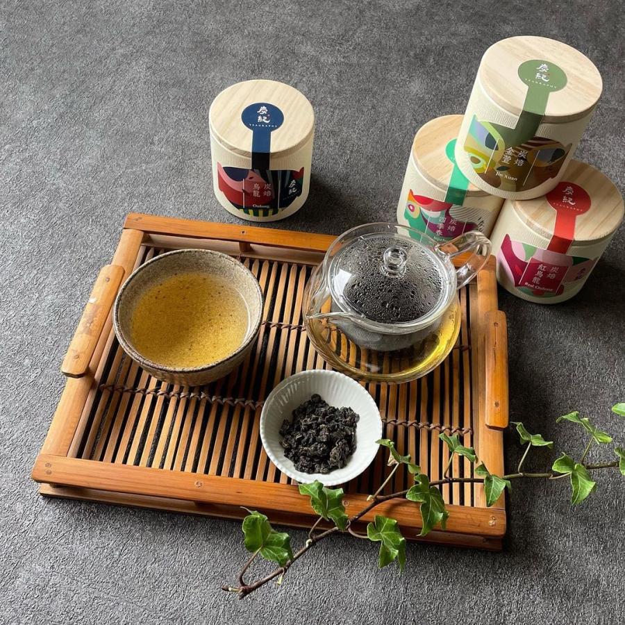 ギフトセット) 台湾茶 炭紀 台湾烏龍茶 4種セット ( 四季春茶 / 紅烏龍