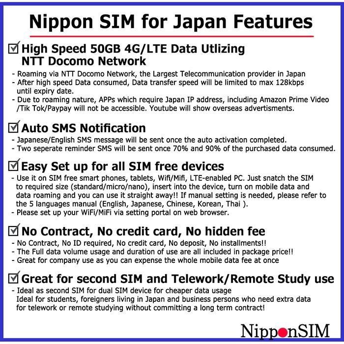 【返却不要】NEC SIMフリー モバイルWifiルーター Aterm MP02LN-SW+Nippon SIM 日本 国内用 50GB 海外ローミング docomo通信網 プリペイドsimカード セット|dhacorp|06