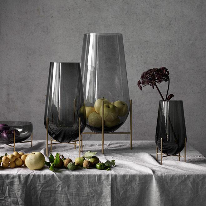 MENU イシャスベース　Sサイズ　正規品 公式】 北欧 Audo MENU Echasse Vase Smoked イシャスベース S