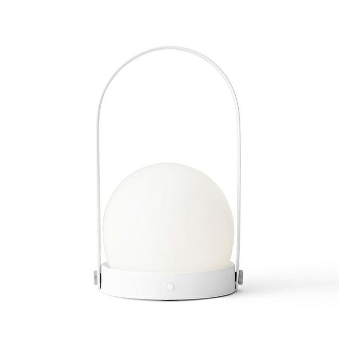 北欧 Audo Copenhagen キャリーテーブルランプ ホワイト 4863639 Φ13.5×H24.5cm フロストガラス スチール 粉体塗装 北欧雑貨 インテリア LED照明