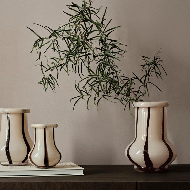 北欧 Ferm Living ファームリビング リバンベース H24 クリーム 花器 花瓶 フラワーベース ガラス製 インテリア_2