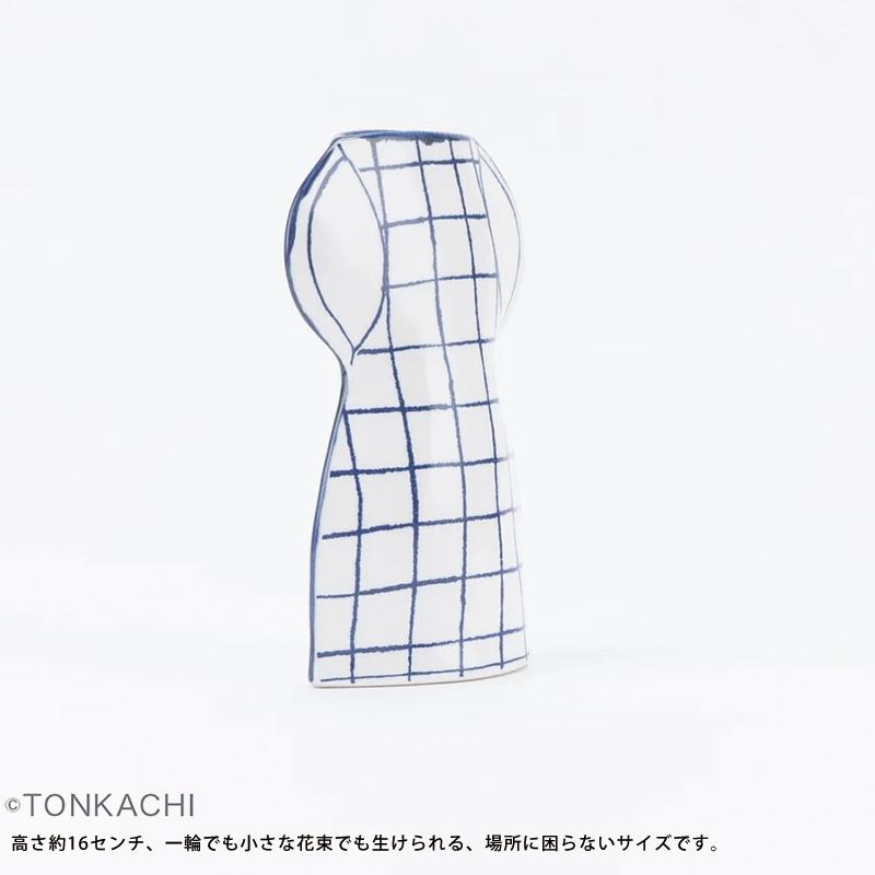 Marianne Hallberg マリアンヌハルバーグ 花柄のかびん チェックのかびん ローズのかびん FP1 FP2 FP3の画像