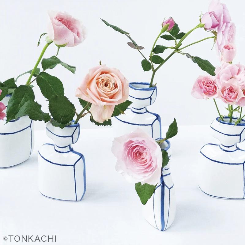 Marianne Hallberg マリアンヌハルバーグ 香水瓶のかびん 花瓶 フラワーベース 瀬戸焼 北欧 スウェーデン ギフト プレゼントの画像