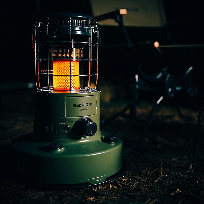 トヨトミ 石油ストーブ ギアミッション レインボー TOYOTOMI｜トヨトミ 赤熱対流形石油ストーブ GEAR MISSON オリーブ