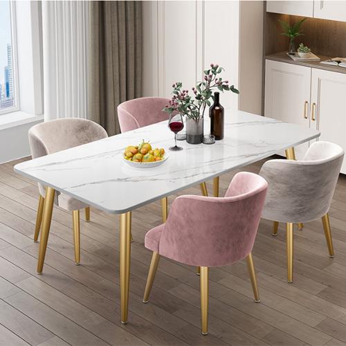 ダイニングテーブル テーブル 食卓テーブル 4人用 6人掛け 大理石調 北欧風 金属製 ダイニング おしゃれ モダン 食卓 リビング スチール ホワイト ゴールド Dppfj 266 家具のイチオシ 通販 Yahoo ショッピング