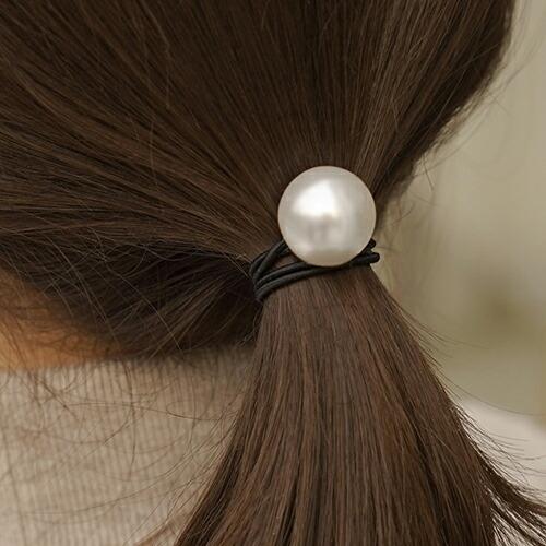 ヘアアクセサリー ヘアアレンジ ヘアゴム 一つ結び 半結び アップスタイル ハーフアップ パール 一粒 シンプル ポイント 秋 冬 Dholic 通販 Paypayモール