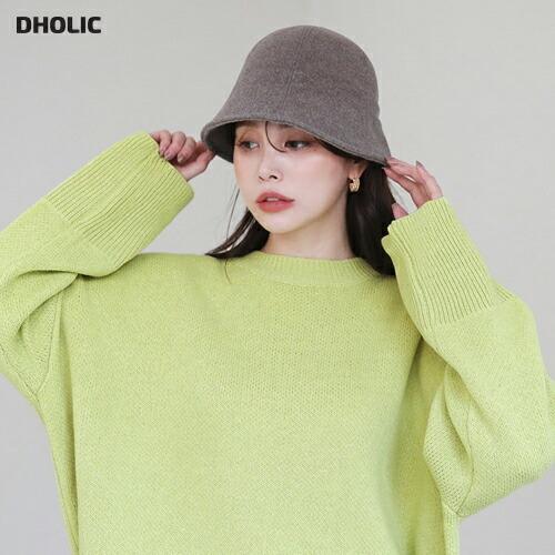 帽子 バケットハット バケハ ハット ウール 単色 無地 シンプル シック 大人 秋 冬 韓国 ファッション Dholic 通販 Paypayモール