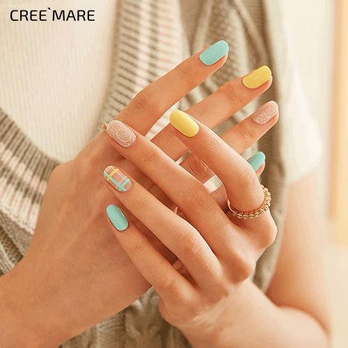 韓国コスメ 化粧品 ディープパレット ネイルシール グリッター ラメ チェック柄 単色 無地 シンプル パステル ハンドネイル フットネイル Dholic 通販 Paypayモール