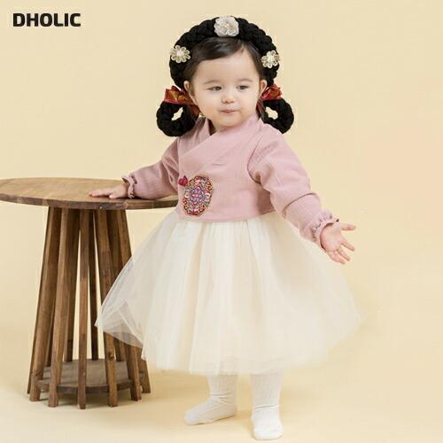 キッズ セット トップス 長袖 ショート丈 ワンピース チュール 可愛い かわいい ボリューム 韓服 女の子 韓国 韓国子供服 子供 こども 子供服 こども服 Dholic 通販 Paypayモール