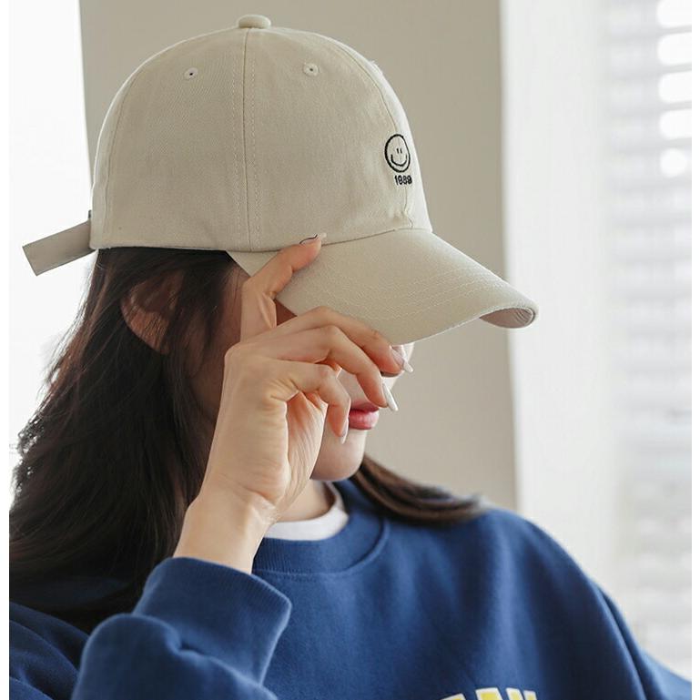 韓国ファッション 帽子 キャップ 野球キャップ ベースボールキャップ 野球帽 野球帽子 ボールキャップ 刺繍 ロゴ にこちゃん ニコちゃん カジュアル 秋 冬 Dholic 通販 Paypayモール