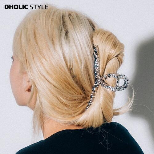 韓国 ファッション ヘアアクセサリー ヘアクリップ ヘアピン ツイスト スクエア ビッグ 大きい 大型 アップスタイル ハーフアップ クリア ユニーク アクリル 春 Dholic 通販 Paypayモール