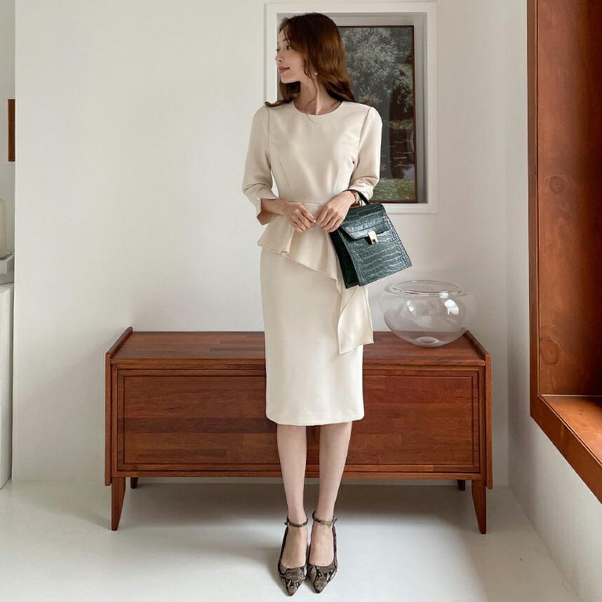 しやすく ワンピース ユニーク 大人 春 秋 韓国 ファッション Dholic 通販 Paypayモール ミディ丈 ミディ