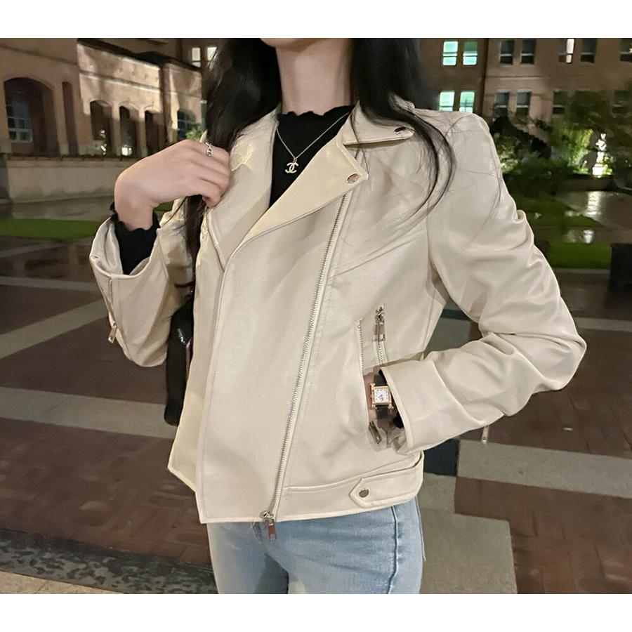 レザー▯ 韓国 無地 ホワイト 白 ショート 秋 冬 DHOLIC - 通販 - PayPayモール アウター ジャケット レザージャケット ライダースジャケット ジップアップ レザー調 レザーライク スリム タイト はメーカー レザー▯ 韓国 無地 ホワイト 白 ショート 秋 冬 DHOLIC - 通販 - PayPayモール アウター ジャケット レザージャケット ライダースジャケット ジップアップ レザー調 レザーライク スリム タイト はメーカー
