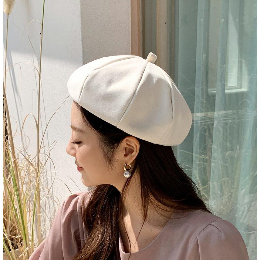 韓国 ファッション 帽子 ベレー帽 無地 コットン ファッションアイテム カジュアル 春 秋 Dholic 通販 Paypayモール