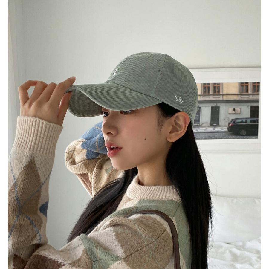 レディース 韓国ファッション 帽子 キャスケット アルファベット 刺繍 コーデュロイ ベースボール モダン カジュアル 秋 冬 バックルタイプ ハンチング帽 レビュー高評価の商品