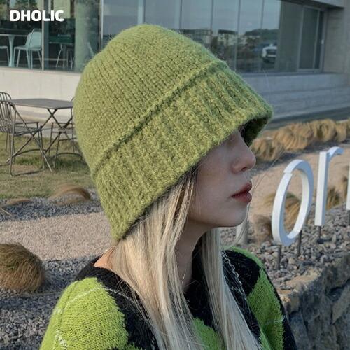 韓国 帽子 バケットハット バケハ ニット ニット帽 ニット帽子 無地 クローシュ マッシュルームハット クルーハット チューリップハット カジュアル 冬 Dholic 通販 Paypayモール