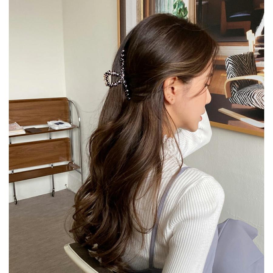 韓国ファッション ヘアアクセサリー ヘアクリップ ヘアピン バンスクリップ スリム 長い髪 ロングヘア ハーフアップ アップスタイル 花柄 カジュアル 秋 冬 Dholic 通販 Paypayモール