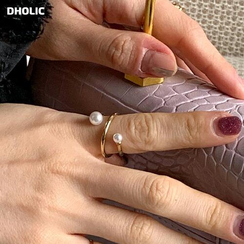 アクセサリー 指輪 リング パール ゴールド フェミニン 上品 ユニーク 韓国 Dholic 通販 Yahoo ショッピング