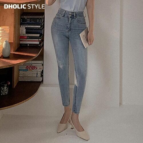 史上最も激安 韓国ファッション ボトムス デニム ジーンズ ジーパン パンツ ハイウエスト ハイライズ スキニー タイト スリム ウォッシュドデニム ウォッシングデニム 秋 冬