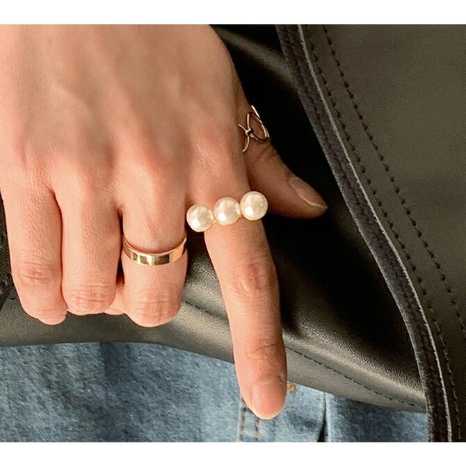アクセサリー 指輪 リング パール ゴールド きれいめ 大人 上品 結婚式 お呼ばれ 高級感 韓国ファッション Dholic 通販 Yahoo ショッピング