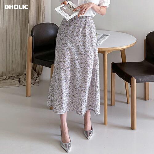 スカート ロング丈 きれいめ フェミニン フレア レトロ ロングスカート 上品 夏 小花柄 春 花柄 韓国ファッション 94 Off ロングスカート