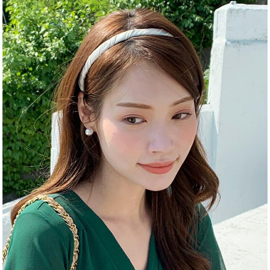 カチューシャ ヘアバンド 韓国 ヘアアクセサリー ブラック 黒 ツイストか 商店