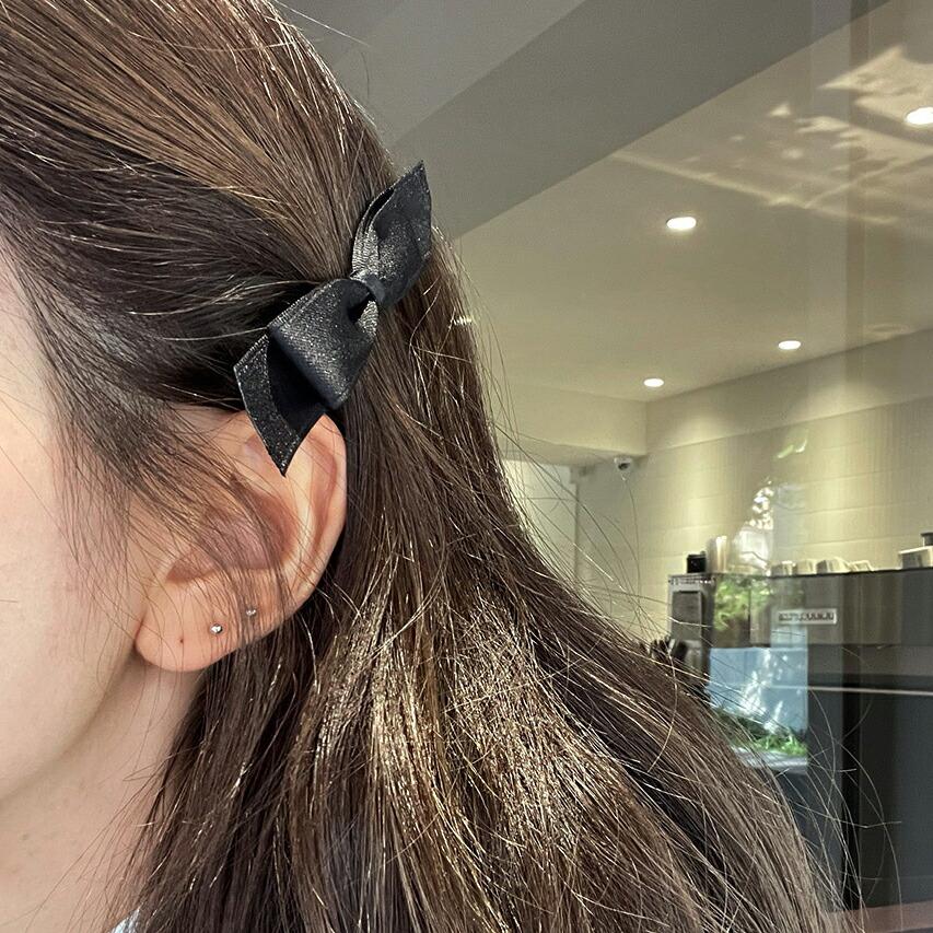 ヘアアクセサリー ヘアクリップ ヘアー りぼん リボン フレンチ ガーリー 黒 ブラック セット かわいい 可愛い シンプル ヘアピン 韓国ファッション :1473606:DHOLIC 通販 ヘアクリップ フレンチガーリー