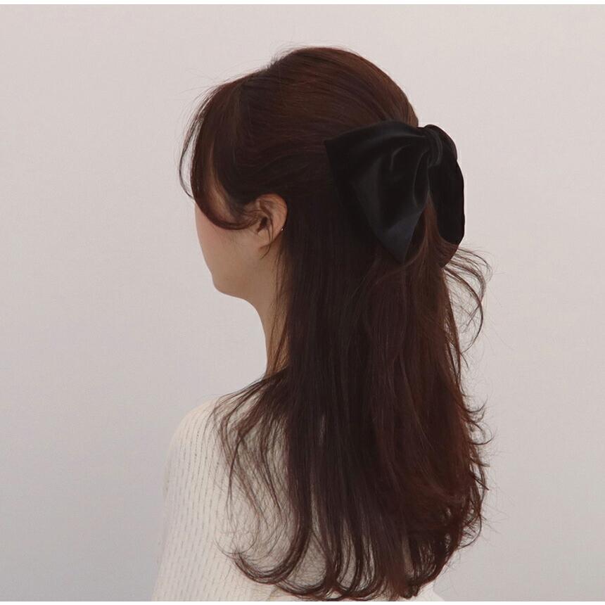 ヘアアクセサリー バレッタ ビッグリボン 韓国 ヘアクリップ 髪留め