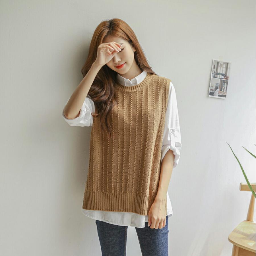 高級ブランド バックリボン スリット バックスリット ケーブルニット ベスト ニットベスト スリーブレス サイドスリット アンバランスコーデ Dprd Jatimprov Go Id