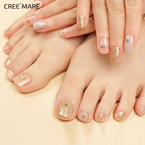 韓国コスメ 化粧品 ウィズシャン ネイルシール ネイルステッカー フットネイル シンプル 無地 ラメ ゴールド Dholic 通販 Paypayモール