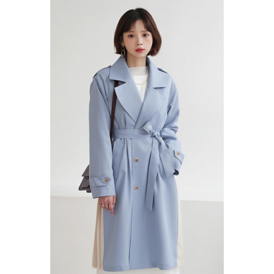 春コート コート トレンチコート ストラップ プリーツ 切り替え シンプル 大人コーデ ジャケット アウター ロング丈 ロングコート 春 冬 秋 ロング丈 Dholic 通販 Paypayモール