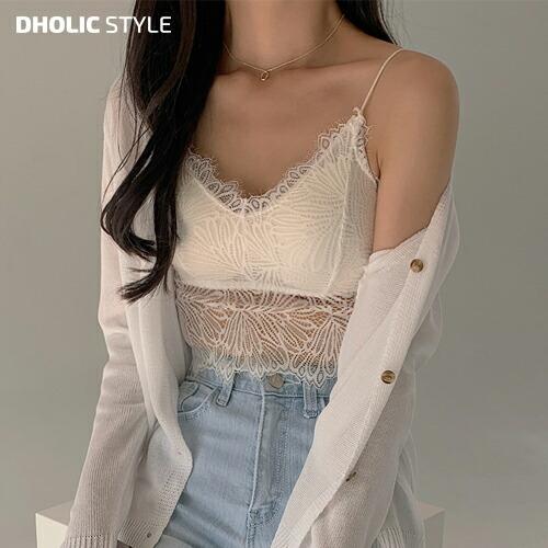 トップス ビスチェ タンクトップ ブラトップ ブラレット キャミソール カップ シースルー 透ける レイヤード インナー 夏 Dholic 通販 Paypayモール