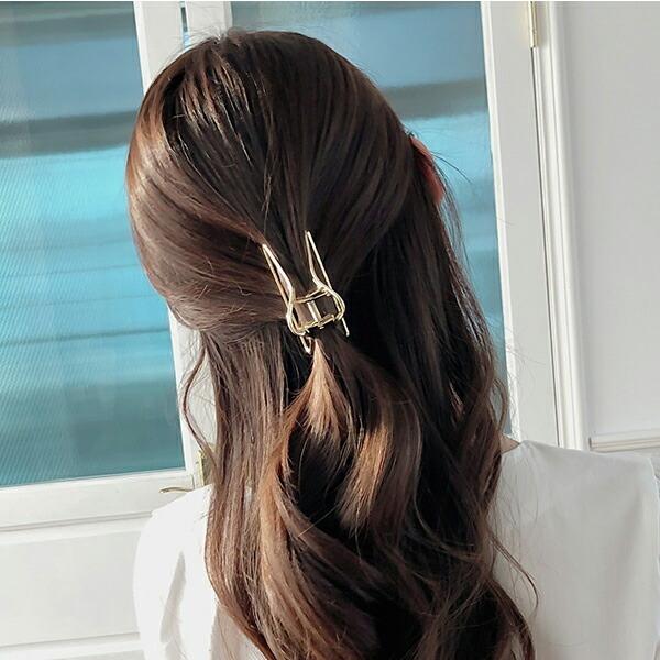 ヘアアクセサリー クリップ ヘアクリップ まとめ髪 ハーフアップ オールシーズン ヘアアレンジ 大きい 大 ビッグ 金属 三角 ハーフムーン 夏 Dholic 通販 Paypayモール