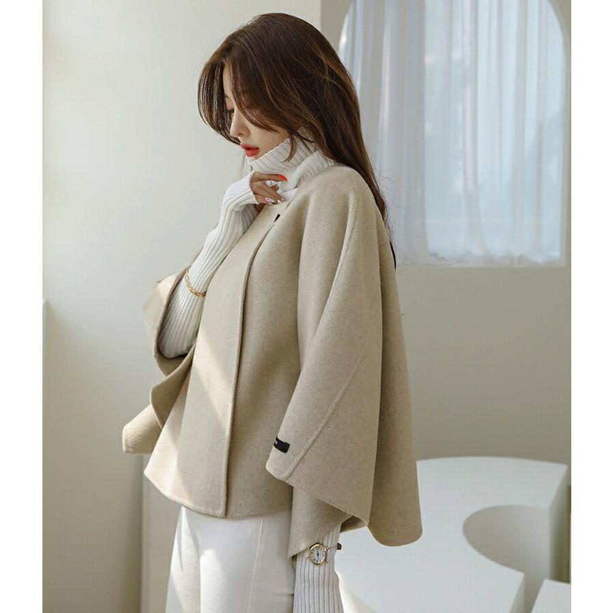 レディース 韓国 ファッション アウター ジャケット ショート ケープ 