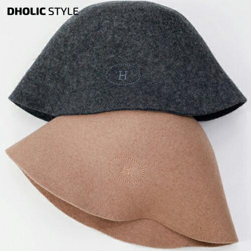 韓国ファッション 帽子 ハケットハット バケハ クローシュハット ファーハット ファー ふわふわ もふもふ 無地 チューリップハット クルーハット ウール混 秋 冬 Dholic 通販 Paypayモール